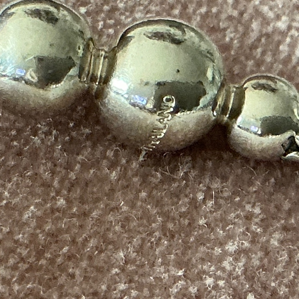 Michael Dawkins Set of 3 Ball Silver Bangles - Picture 5 of 7